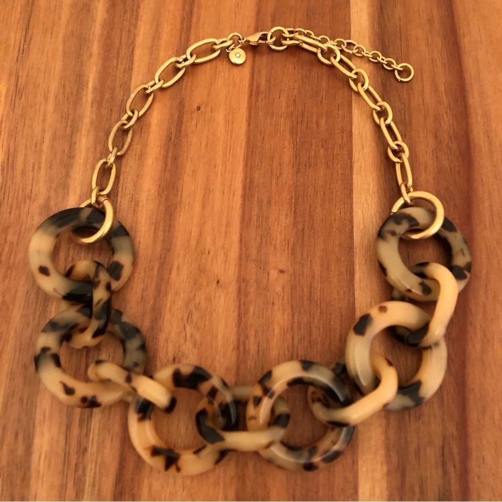 J.Crew | Tortoise Link Collar Necklace | 17” Adjustable